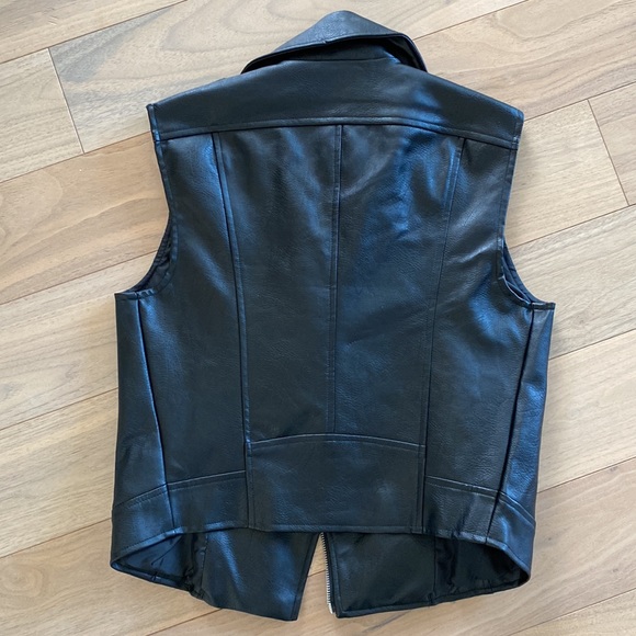 Brand new with tags black faux leather vest from Plenty - Picture 2 of 3